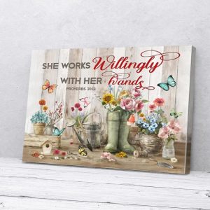 Flowers Butterfly Poster Canvas Wall Art