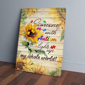 Sunflower Autism Matte Canvas