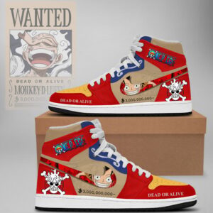 One Piece Wanted Luffy Red J1 shoes